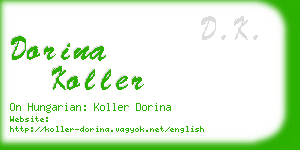 dorina koller business card